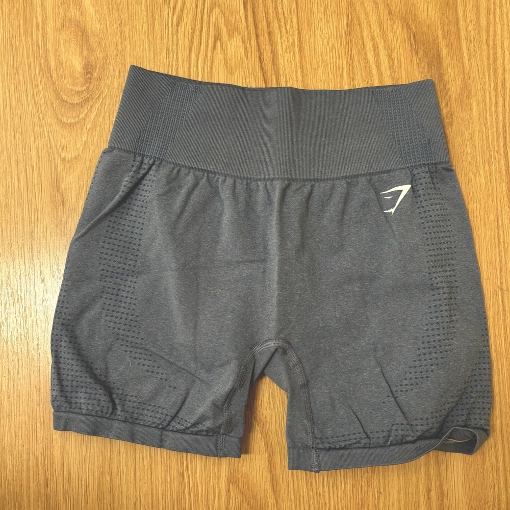 Gymshark Blue Vital Seamless Shorts, Large - Picture 2 of 4